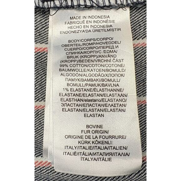 Lauren Ralph Lauren Women’s Red And White Pinstriped Jeans Size 16 Straight Leg - Picture 6 of 6